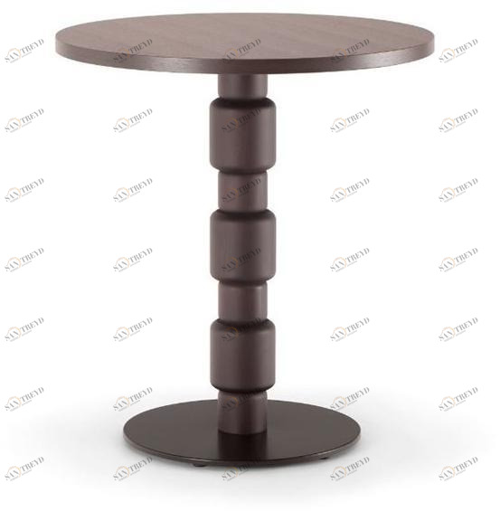 Tirolo Круглый стол из массива дерева и металла Berlino 080 h75 t