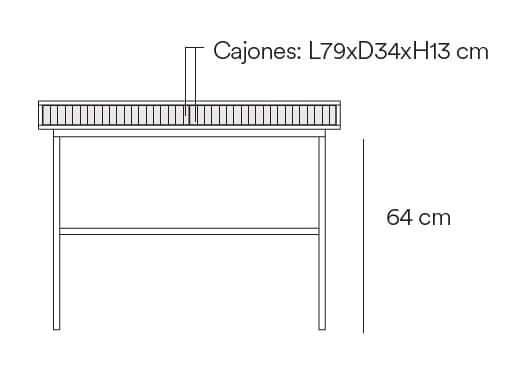 Стол из МДФ с ящиками TEULAT Sierra ARCH-00036653 - Вид №6