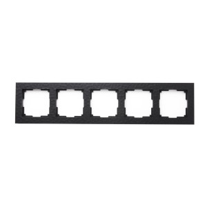 84684365 Рамка для розеток и выключателей Hammer W0052408 5 постов цвет черный STLM-0053671 WERKEL
