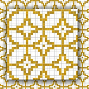 МОЗАИКА ИЗ СТЕКЛА D-05 GM WHITE&YELLOW ALMA ПАННО 20