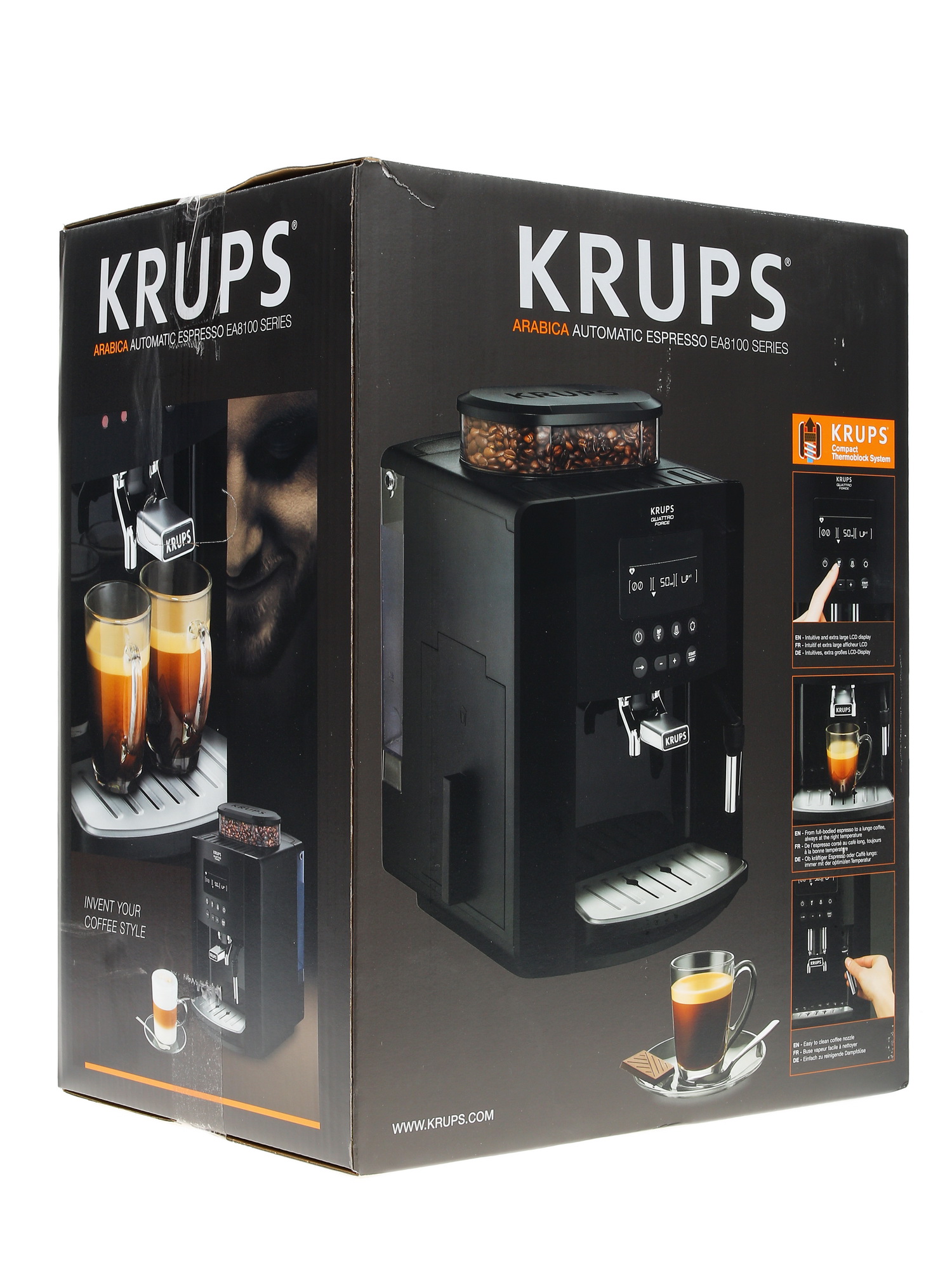 1239053 Кофемашина автоматическая Krups EA817010 черный STDN-0077378 - Вид №9