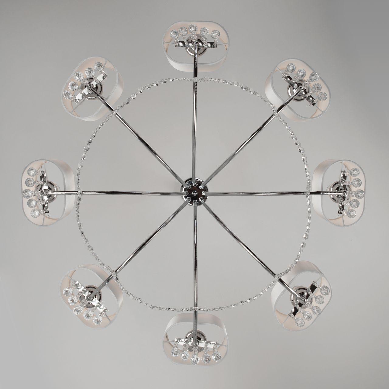 Подвесная люстра Eurosvet Cornella 10084/8 хром/прозрачный хрусталь Strotskis EUROSVET ДИЗАЙНЕРСКИЕ, CORNELLA 187475 Белый  - Вид №3