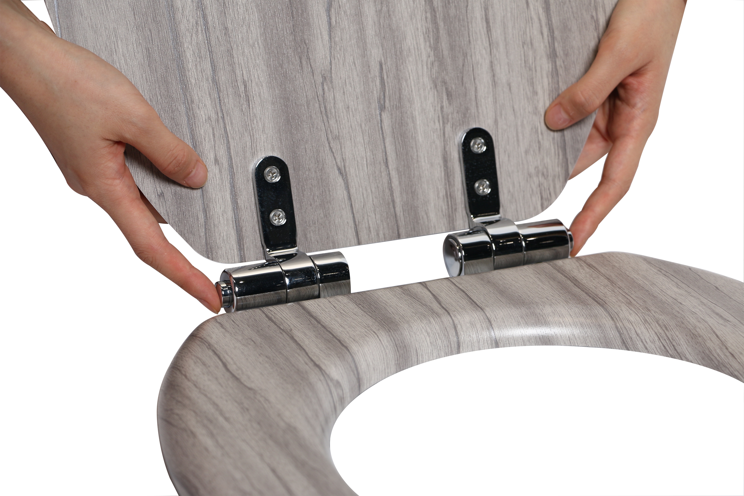 82282379 Сиденье для унитаза Purity овальное цвет серый дуб STLM-0024007 SENSEA  - Вид №4