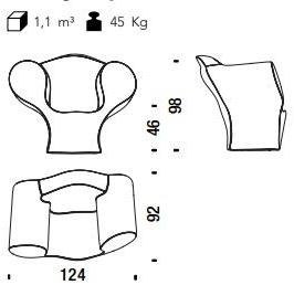 Moroso Кресло из полиэстера с подлокотниками Spring sun-id-1426919 - Вид №6