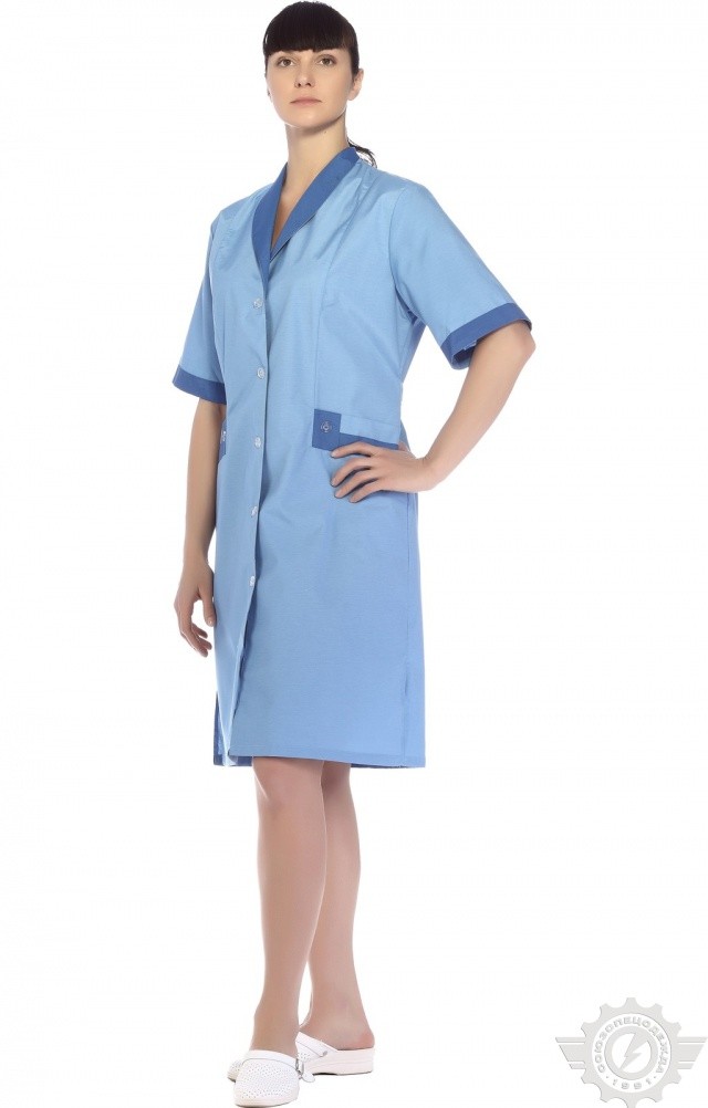 61747 Халат "Радуга" короткий рукав  Одежда для обслуживающего персонала  размер 50 Спецодежда  - Вид №4