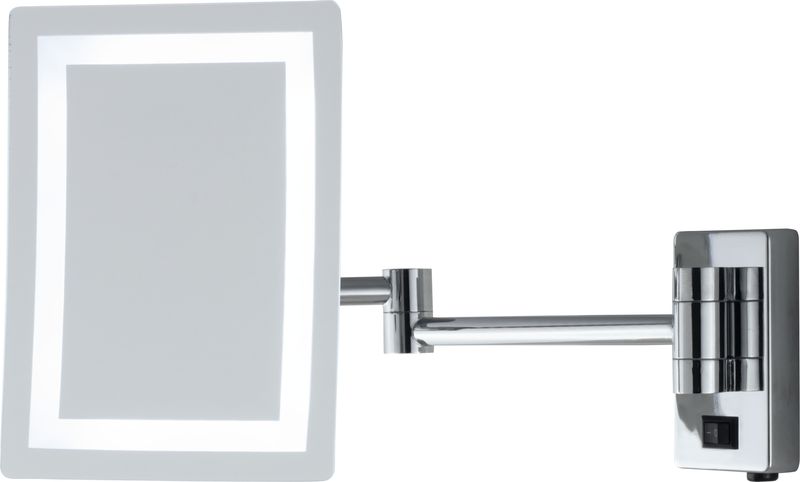 H90000/WITHOUTLED Sanibano, настенное прям. зеркало с 3-х крат. увелич. и LED подсвет.(без провода и вилки), цвет хром 