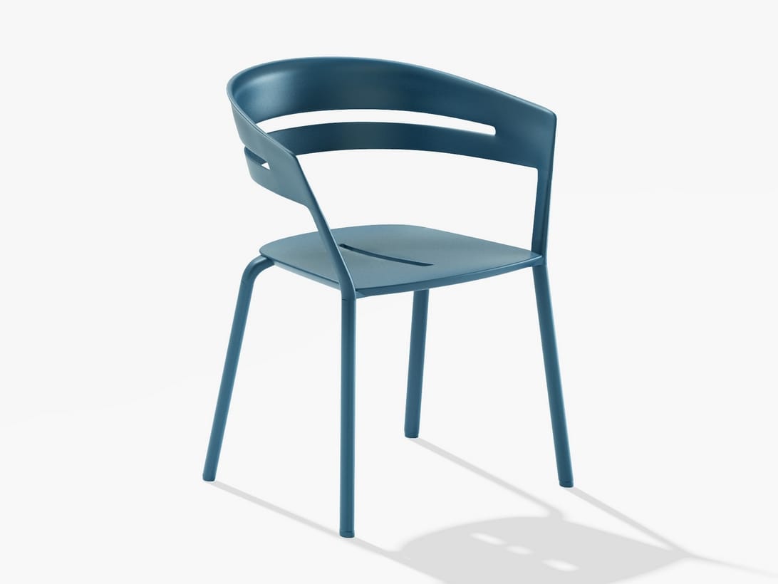 Алюминиевый штабелируемый садовый стул с подлокотниками FAST Ria ARCH-00113356