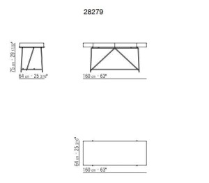 Прямоугольный стол с ящиками