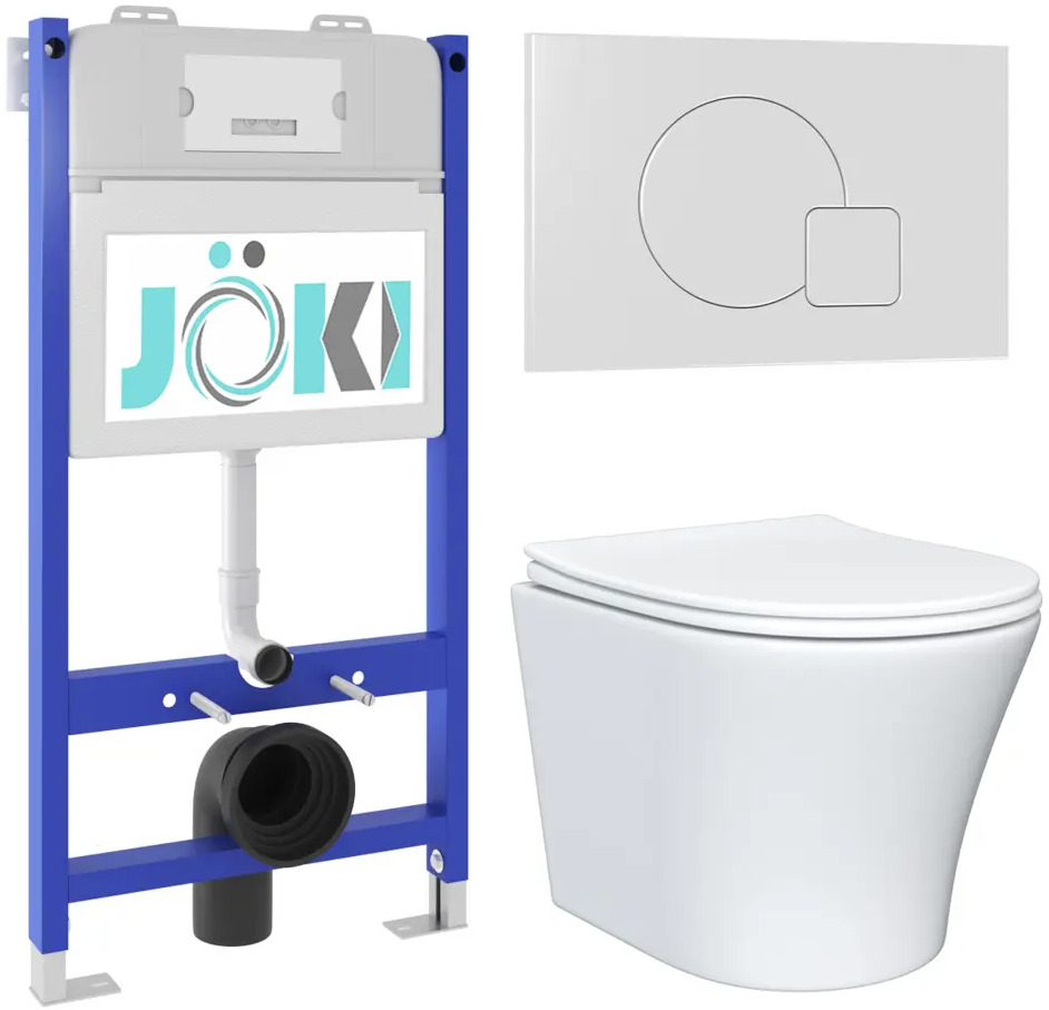 91616937 Комплект инсталляция с унитазом Joki JKS802033024WM цвет белый STLM-0990327
