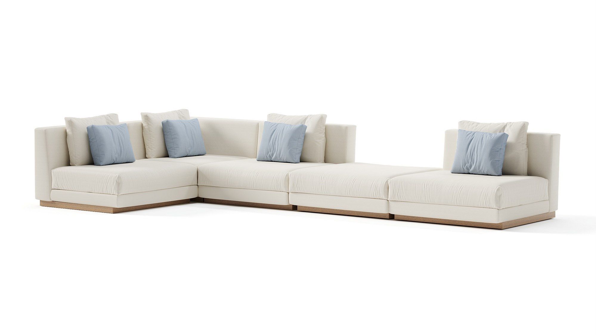 Секционный садовый диван с каркасом iroko Braid Embrace ARCH-00041078 - Вид №3