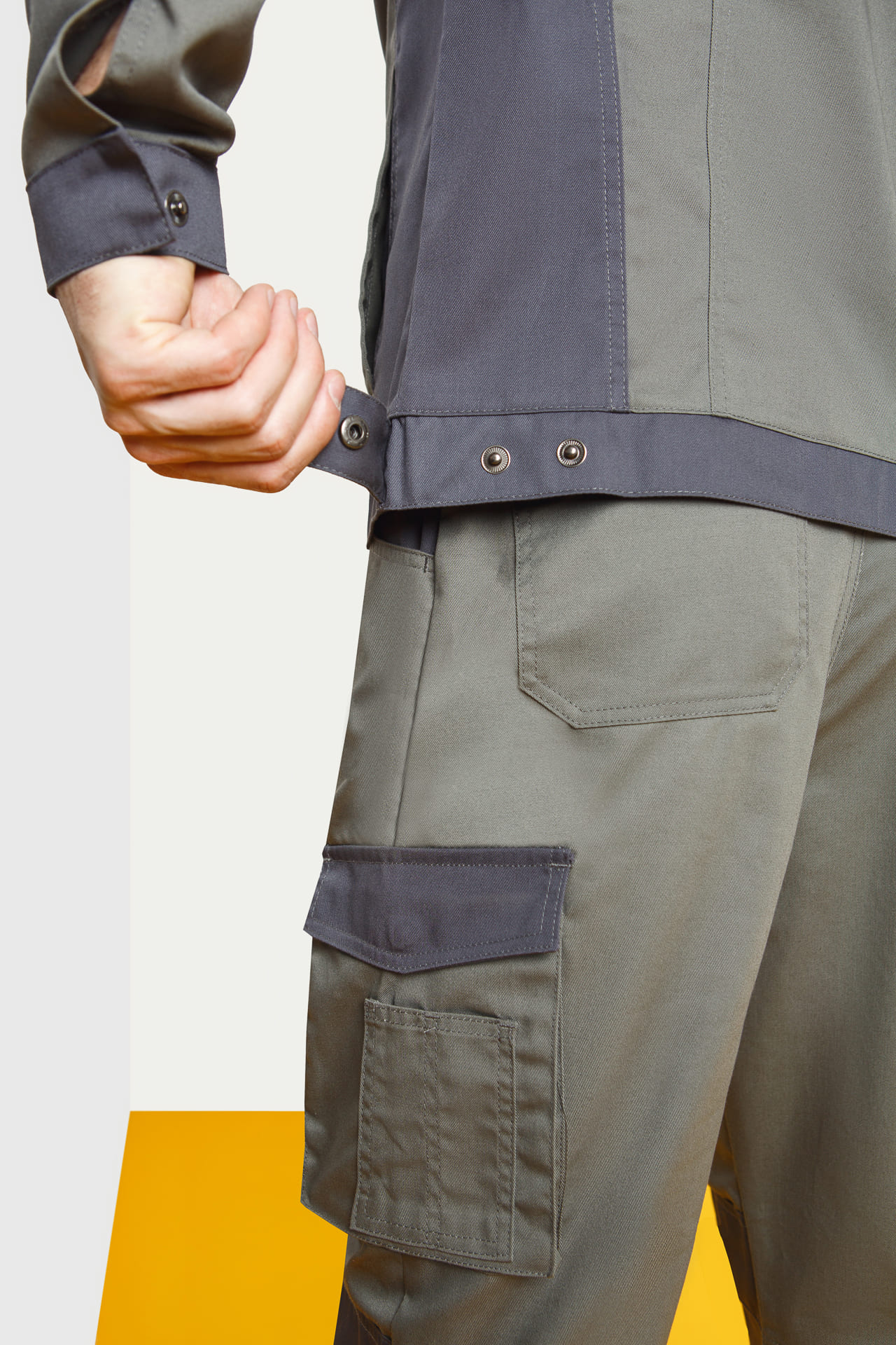 4974821 Костюм  NEW серый хаки графит STATUS  Летняя спецодежда  размер 60-62/182-188  - Вид №12