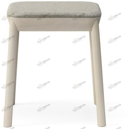 Billiani Низкий табурет из бука с обитым тканью сиденьем Drum 073