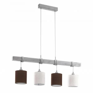 Подвесной светильник на 4 лампы белый с коричневым Townshend 2 49927 EGLO ДИЗАЙНЕРСКИЕ, TOWNSHEND 2 00-3889944 Белый;коричневый;серый