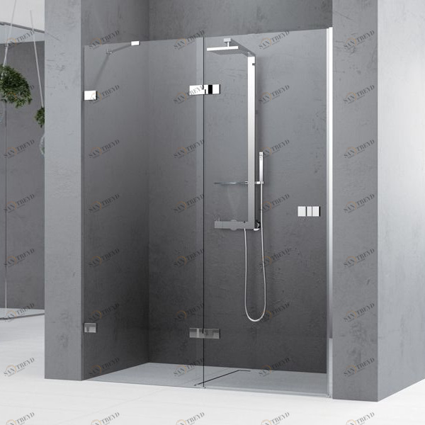 Novellini. Двери в нишу 120 см 2P на брекетах GALA 2 GALA22P120S1KGALA22P120D1K