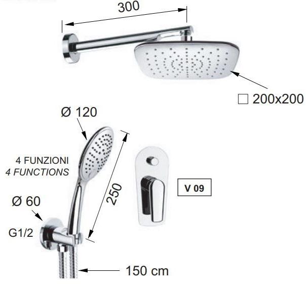 Remer Rubinetterie Душевой набор с ручным душем Vanity Vd9s - Вид №3