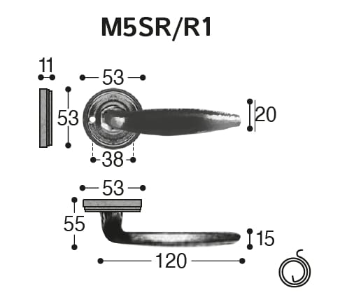 Бронзовая ручка на розетке GIARA ART DESIGN-BRONZE талия ARCH-00038868 - Вид №4