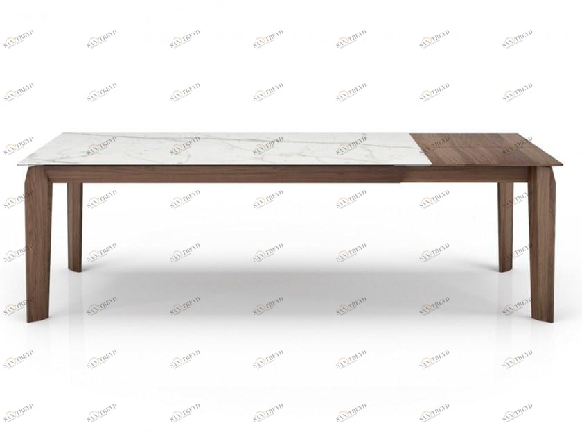 Huppé Раздвижной прямоугольный стол из ореха и стеклокерамики Magnolia 5089ectc HUPPE