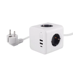 90799518 Удлинитель Rocketsocket Cube Extended GNS1405 4 розетки с заземлением 3 USB 2A+C с блоком 5В/3.0А 1.5 м цвет белый STLM-1445071