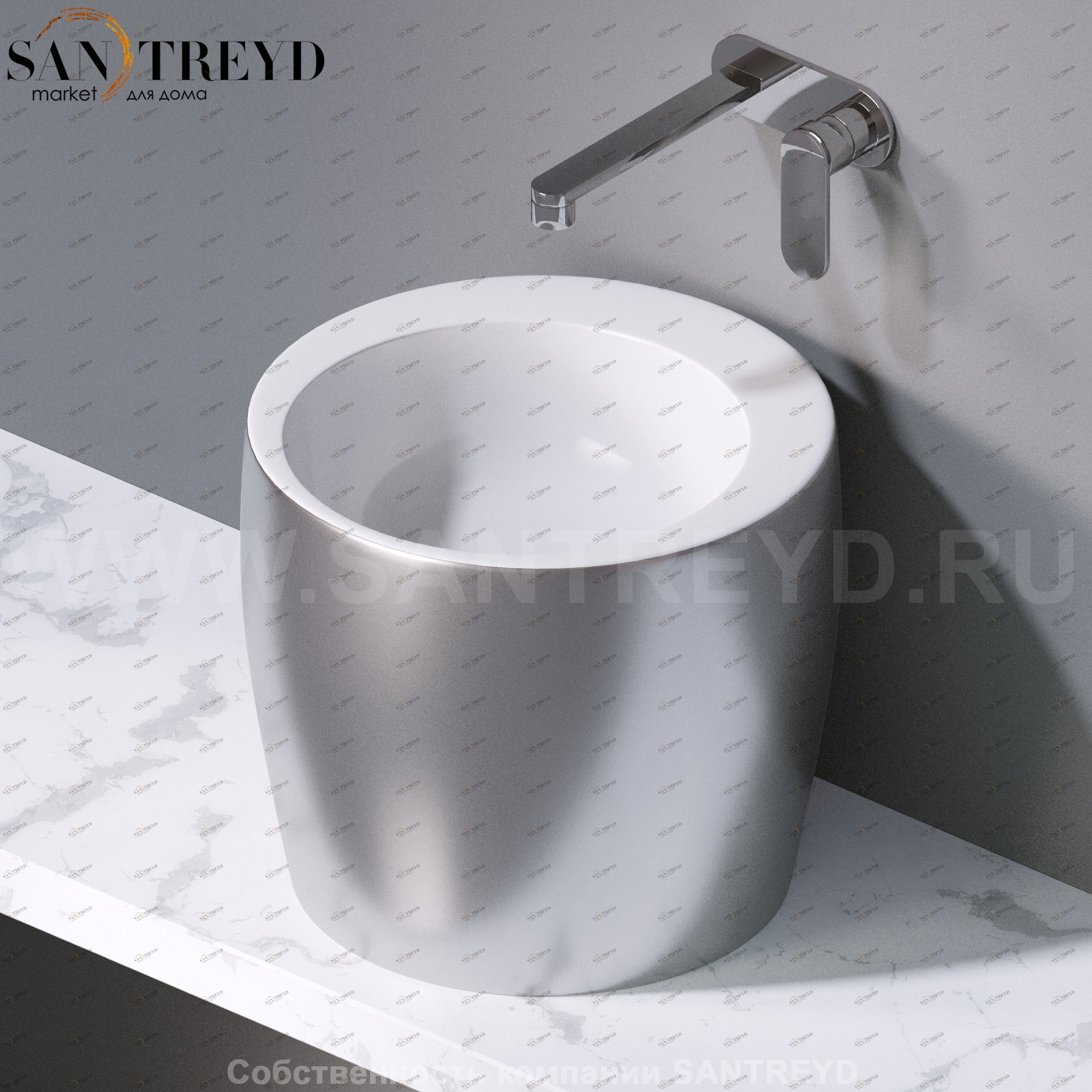 L101351 Накладная раковина на столешницу  круглая A. e T. Italia TOTEM AeT ITALIA