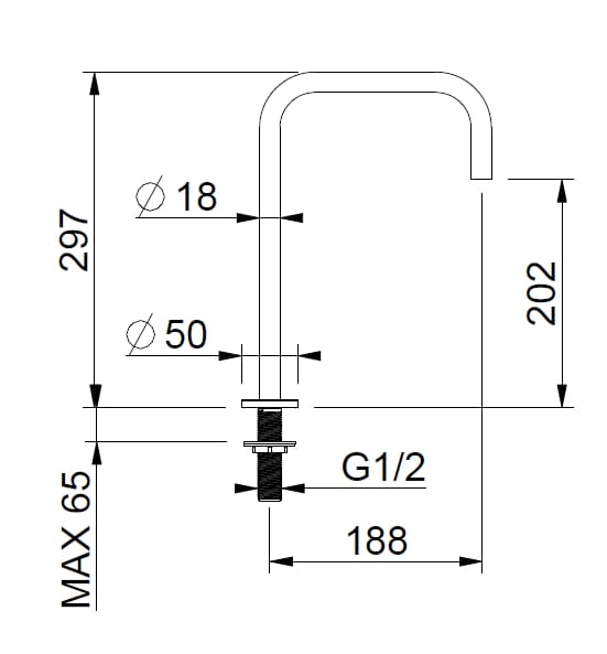 Дозирующий носик из нержавеющей стали для столешницы BEAMTECH Level ARCH-00044531 - Вид №3