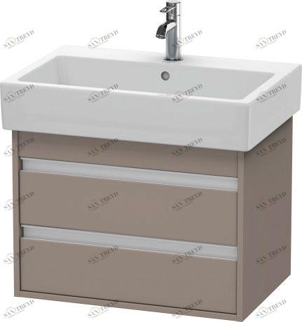 KT662404343 Ketho Тумбочка подвесная Базальт матовый, декор Duravit