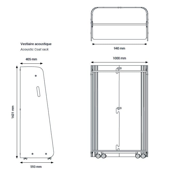 Рециркулированные ПЭТ офис напольная вешалка Manade войлок ARCH-00050230 - Вид №1