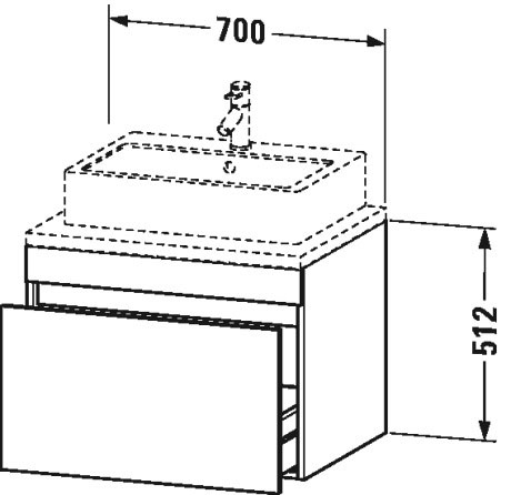 DS531107979 DuraStyle Тумбочка для консоли Орех натуральный, декор Duravit - Вид №1