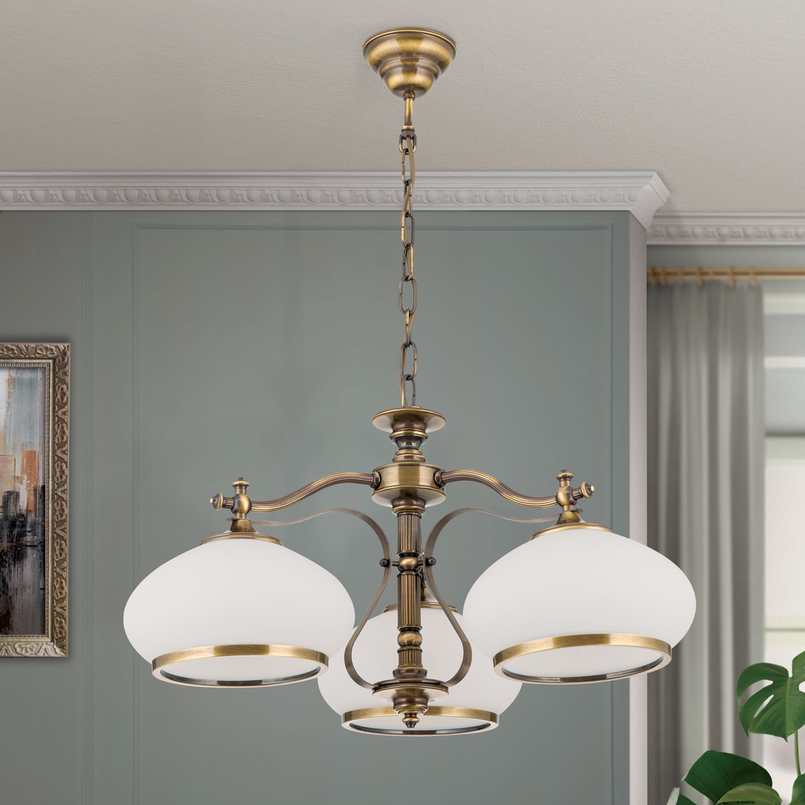 Опаловая стеклянная люстра Orion ARCH-00132183 - Вид №1