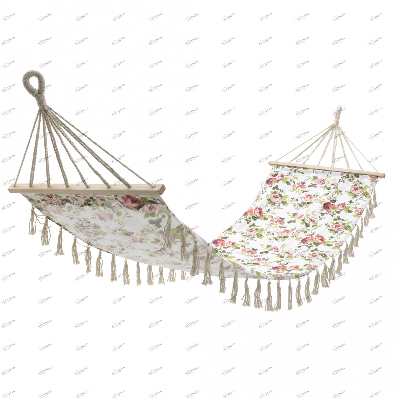 Гамак подвесной с перекладинами красный TO4ROOMS  213439 Красный 