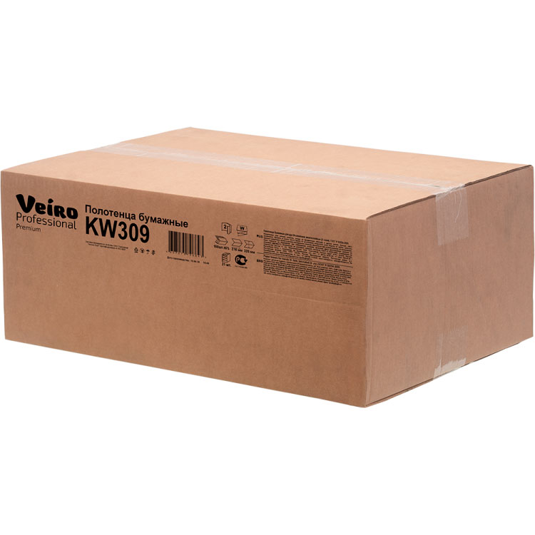 KW309 Veiro Бумажные полотенца листовые Veiro Professional Comfort KW309 H2 21 пачка по 150 листов  - Вид №2