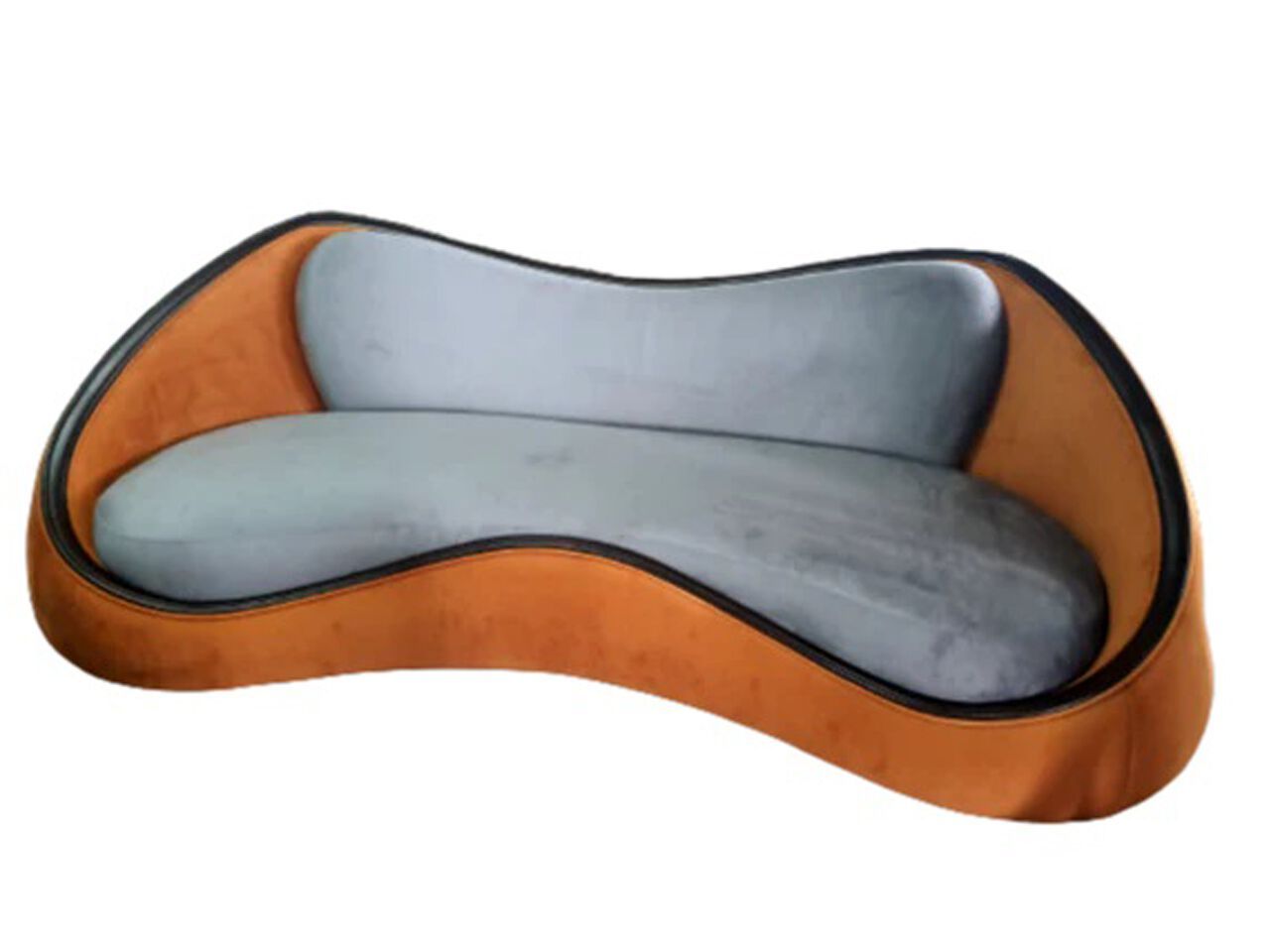 3-местный бархатный изогнутый диван Legnor LEG2408774 ARCH-00136581 - Вид №1