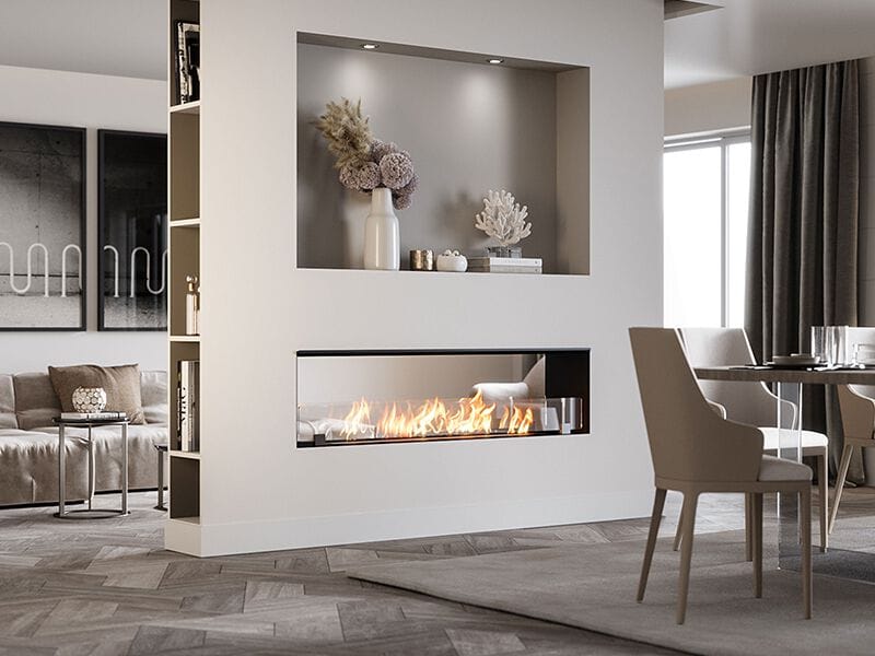 Встроенный камин с двойным фасадом из биоэтанола bioKamino Bkbf ARCH-00116318