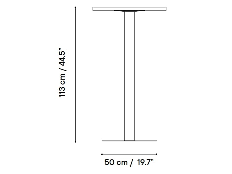 Высокий квадратный садовый стол из стали с порошковым покрытием iSimar MAX ARCH-00077295