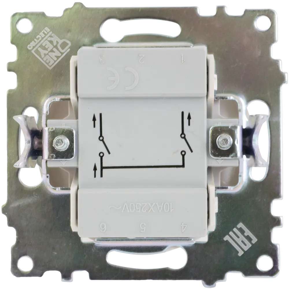 Выключатель встраиваемый Onekey Florence 2 клавиши цвет белый ONEKEYELECTRO STLM-2030147 - Вид №3