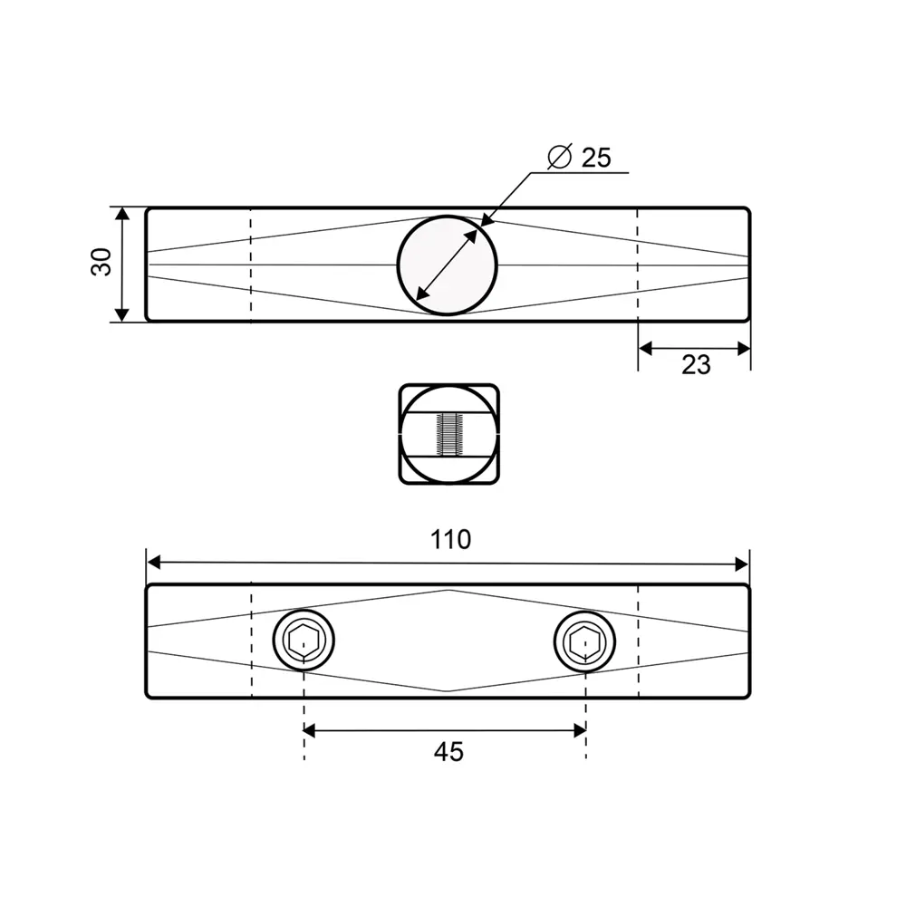 Кронштейн штанги для вешалок Palladium JF-67 черный 88483002 STLM-1010347 - Вид №3