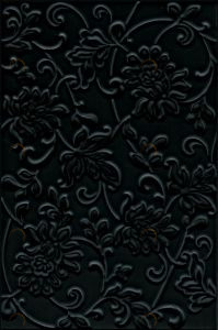Аджанта цветы черный 8217 20х30 Kerama Marazzi sun-id-321389