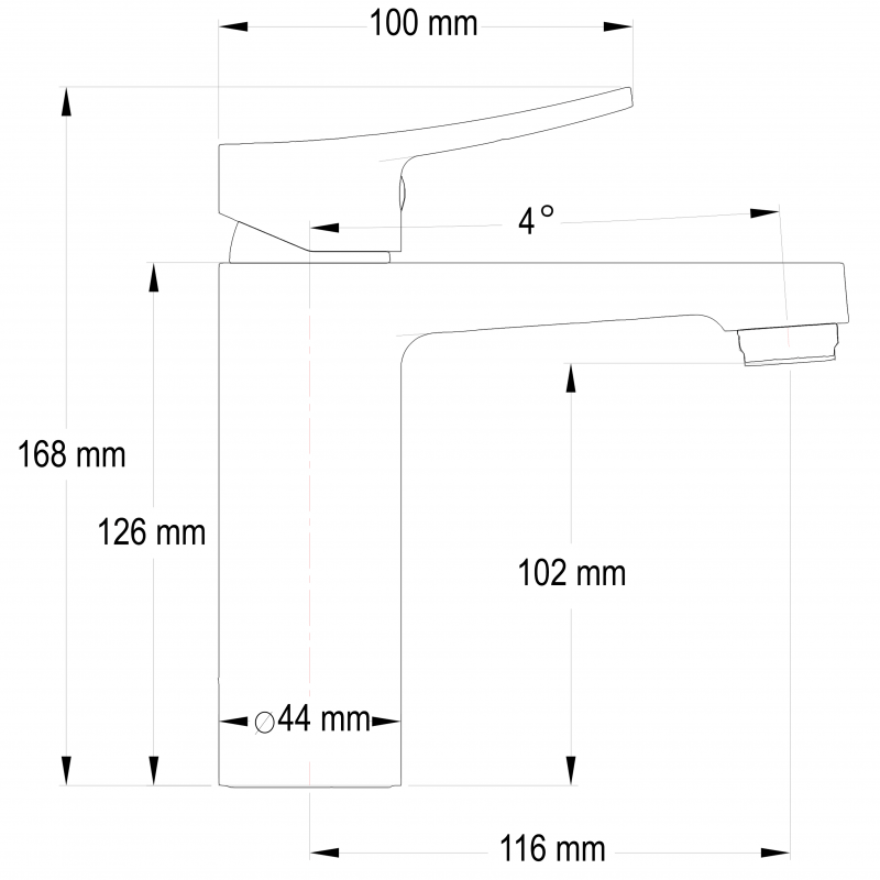 913524M101 CR - Смеситель для раковины Basic  Hayatt Martí 1921 Marti 1921  - Вид №11