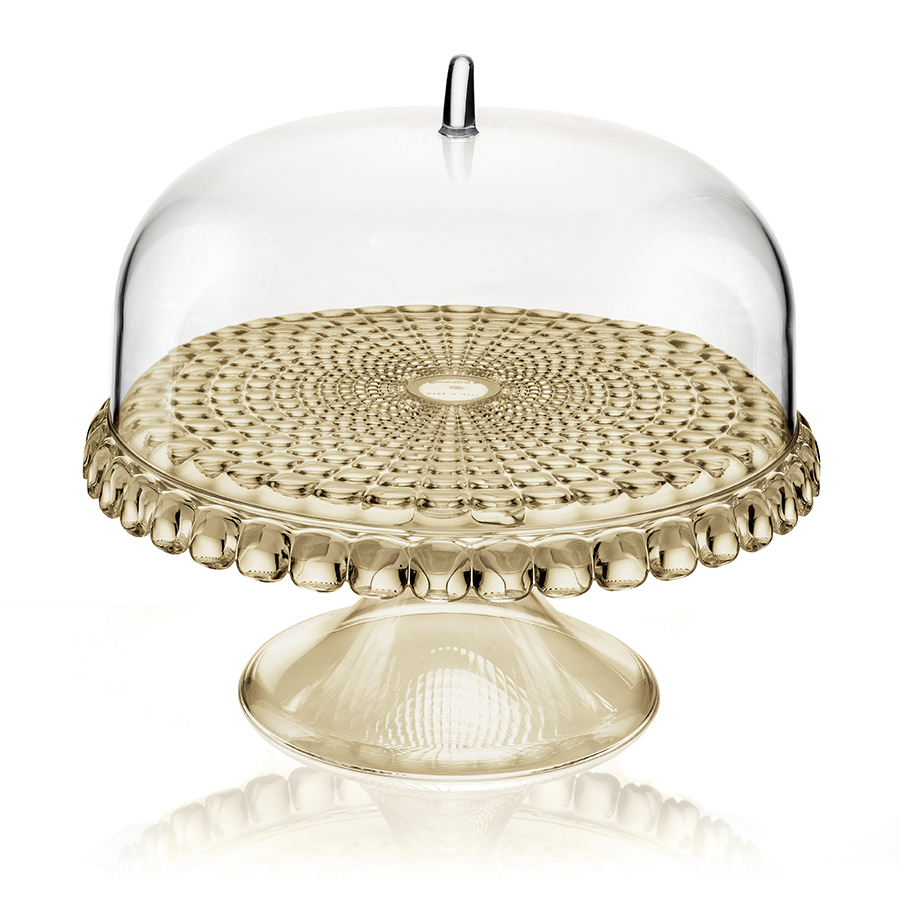 19940139 Блюдо для торта с крышкой, tiffany, D30 см, бежевое Guzzini 