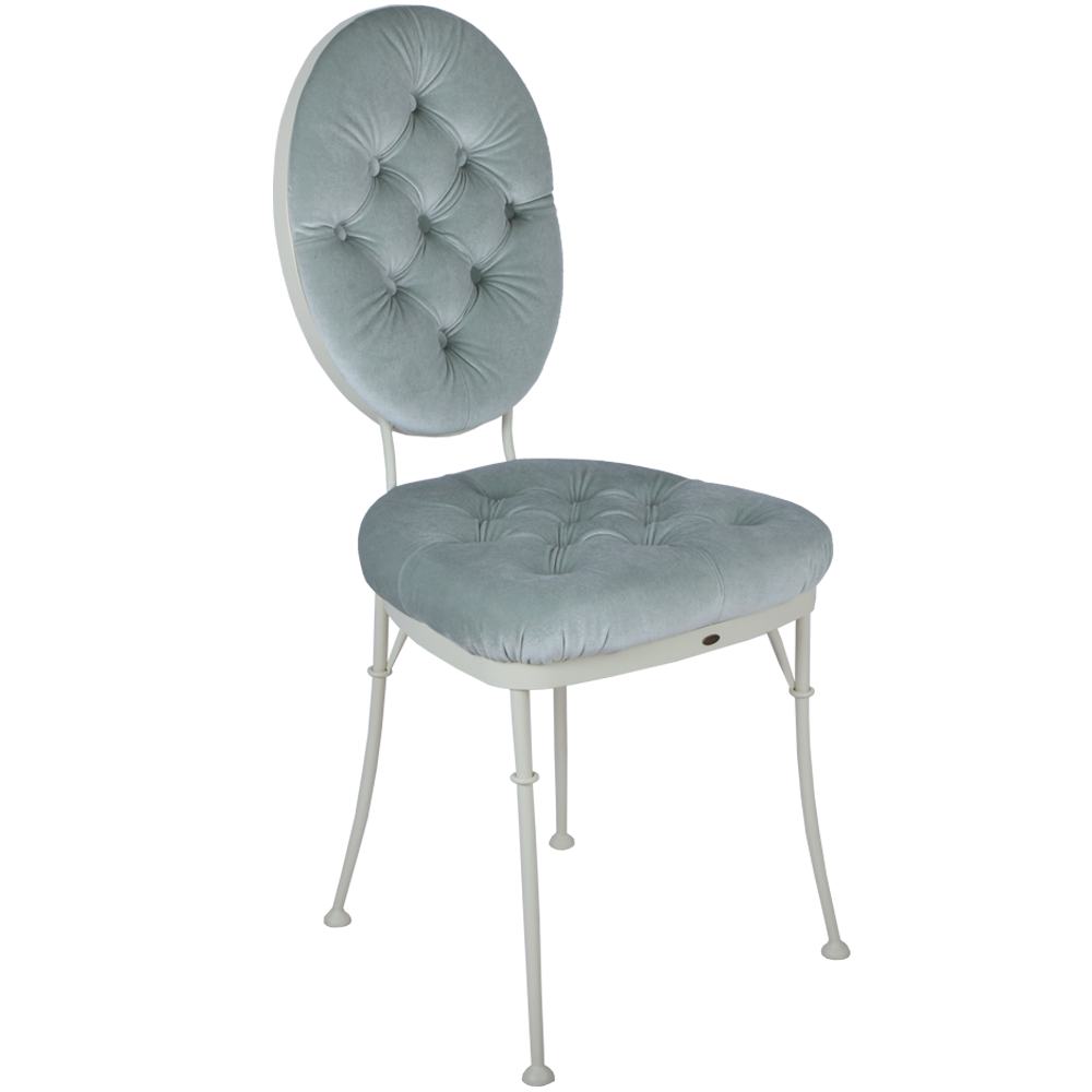 19015 Стул кованый Аделаида Айвори Амели Голубая дымка BOGACHO 4627138234815