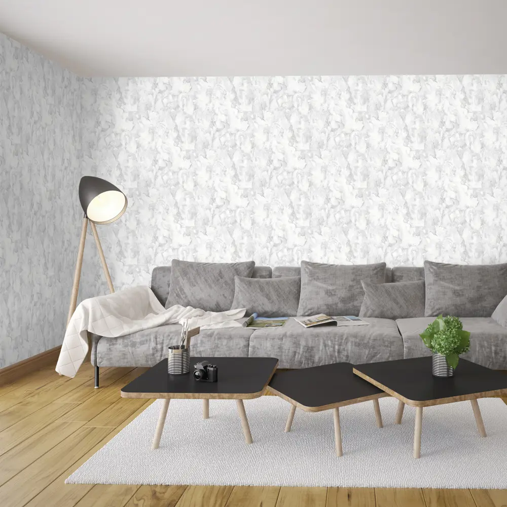 Обои флизелиновые Grandeco Life Aria серые 1.06 м GDR107013 GRANDECOLIFE STLM-2191079 - Вид №3