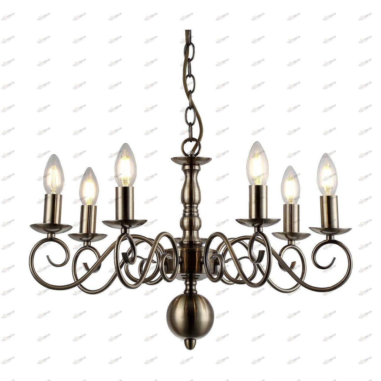 Подвесная люстра Arte Lamp A1129LM-7AB ARTE LAMP ДИЗАЙНЕРСКИЕ 187634 Бронза 