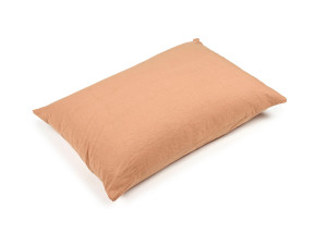 Прямоугольная однотонная льняная подушка