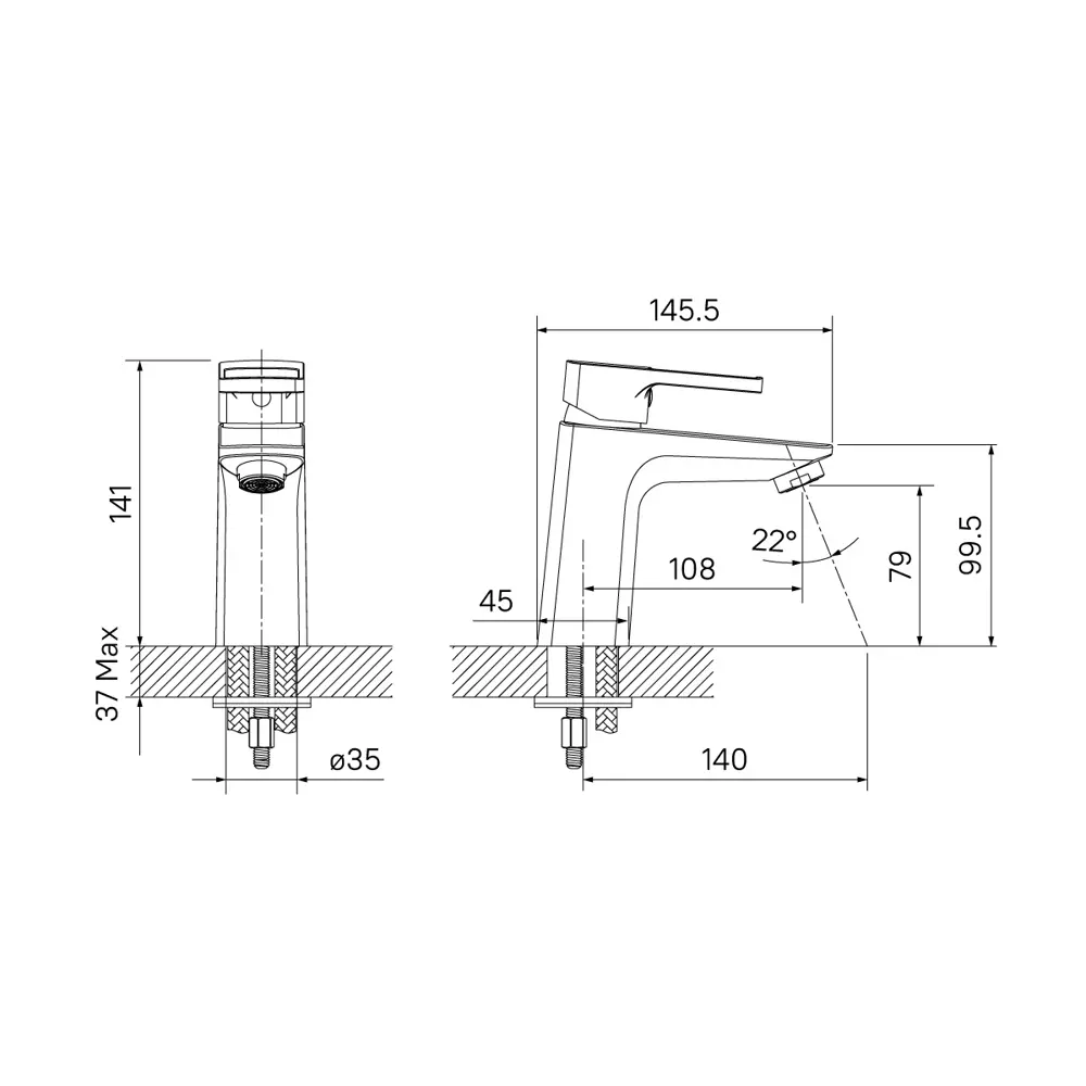 Смеситель для раковины Iddis Frame FRASB00i01 однорычажный цвет хром STLM-2011493 - Вид №3