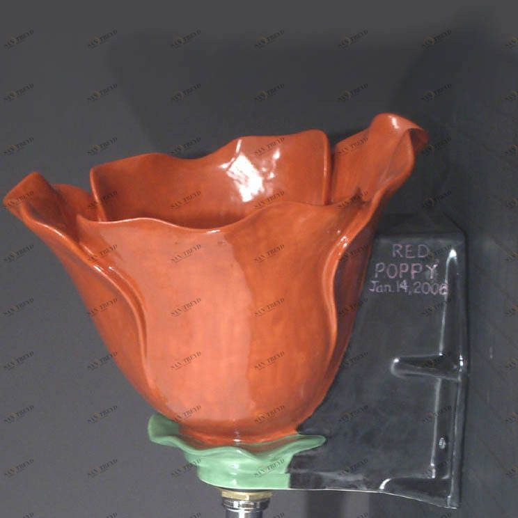 48673 Настенный писсуар, уринал с мушкой Clark Made Urinal