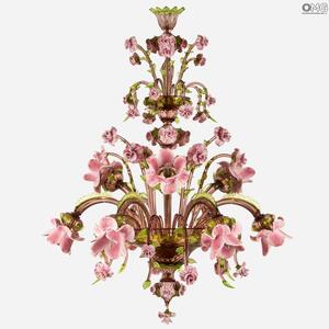 3404 ORIGINALMURANOGLASS Люстра Листья и Цветы - Флорал - муранское стекло OMG  см