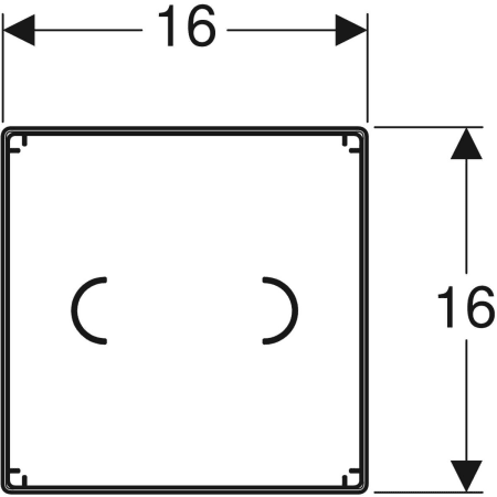 244.654.00.1 Защитный короб Geberit для защитных крышек заподлицо, для смесителей для раковины с функциональным блоком для скрытого монтажа Geberit  - Вид №2