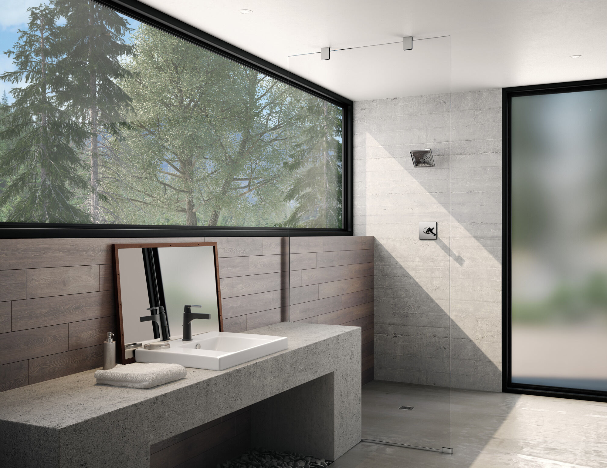 T17T274-BL Отделка для душа TempAssure® серии 17T Delta Faucet Zura Матовый черный  - Вид №1