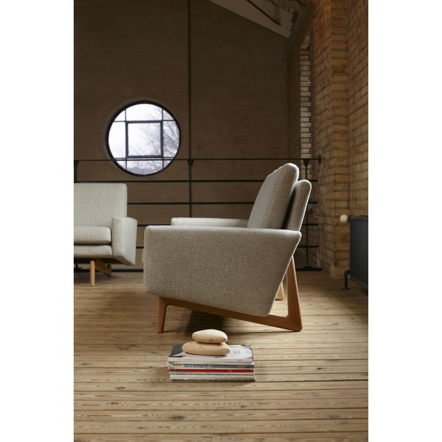 Диван двухместный Egsmark с мягкими подлокотниками, лакированный дуб, коричневый Kragelund 20002202801 - Вид №3