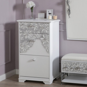 11621 Комод Терра-3 (с 3-мя ящиками) Айс Античное серебро BOGACHO