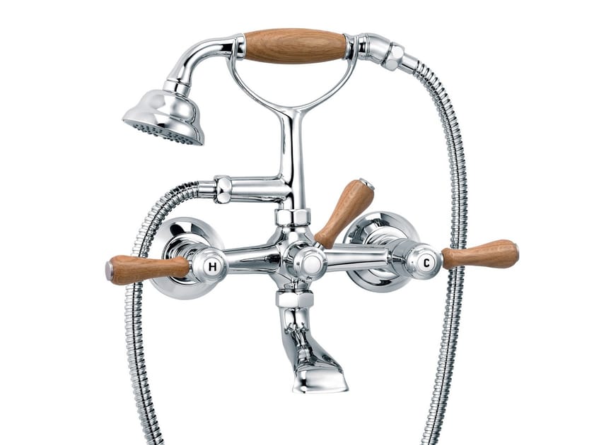 Смеситель для ванны с 2 отверстиями и ручным душем rvb 1935 WOOD ARCH-00042643